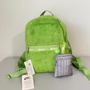 Lesportsac Fluffy Sesame Mini Backpack with Charm Purse NWT